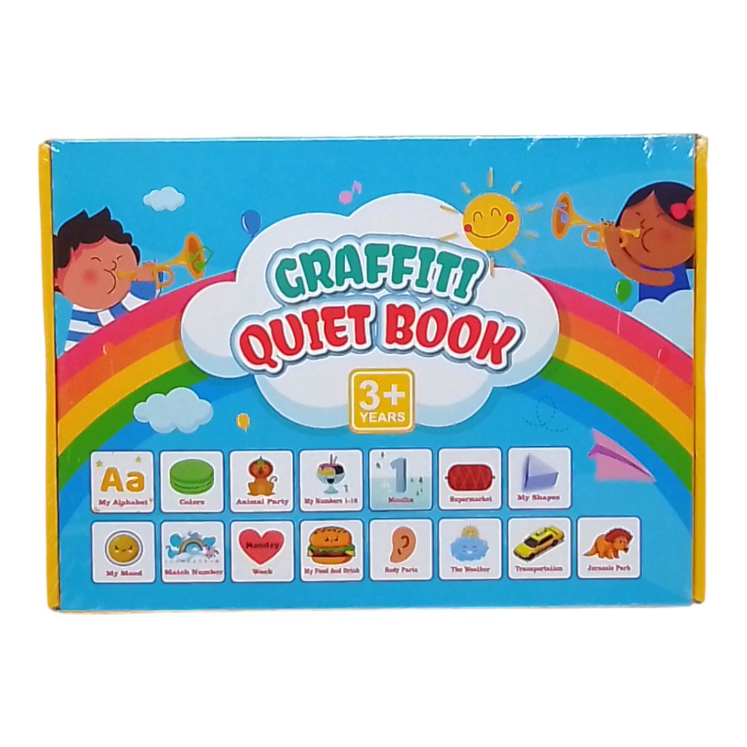 Книжка логічна "Монтессорі: Graffiti Quiet Book", дошкільне навчання, 22 комплекти завдань
