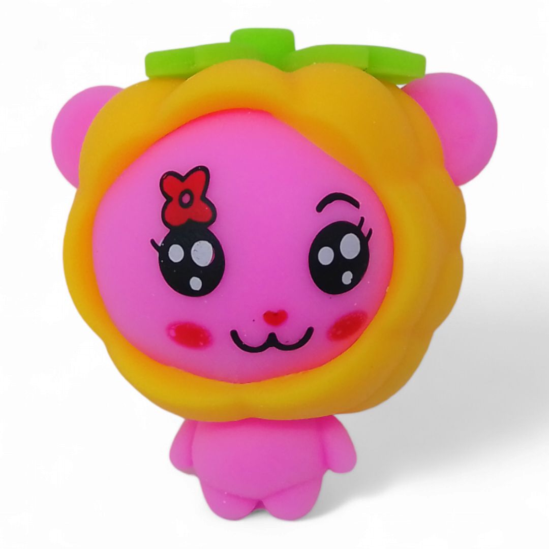 Іграшка-антистрес "Ведмежатко", рожева+жовта