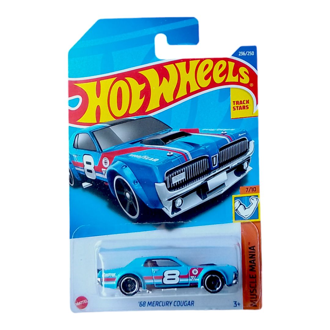 Машинка металева Hot wheels 68 mercury cougar