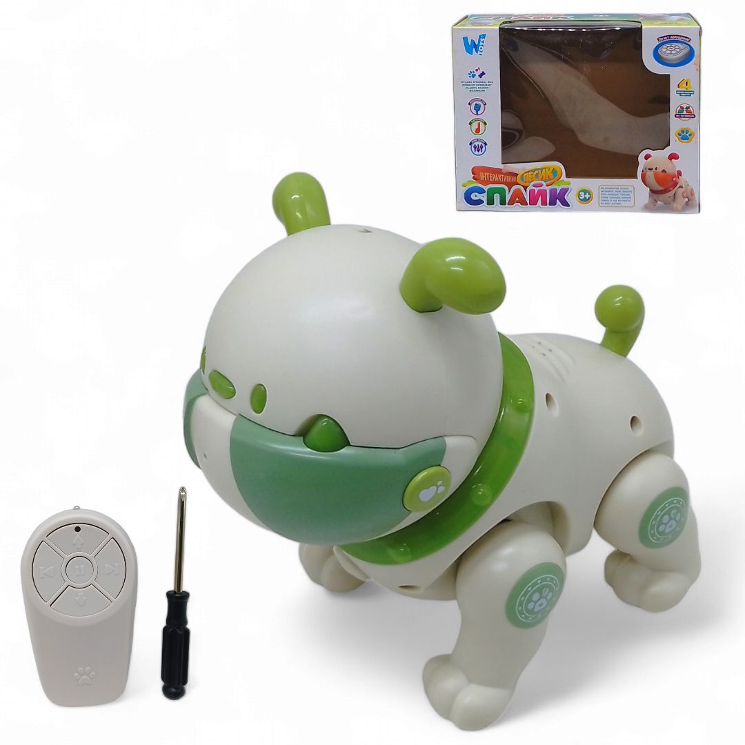 Інтерактивна іграшка "Пес Спайк", укр (зелений)