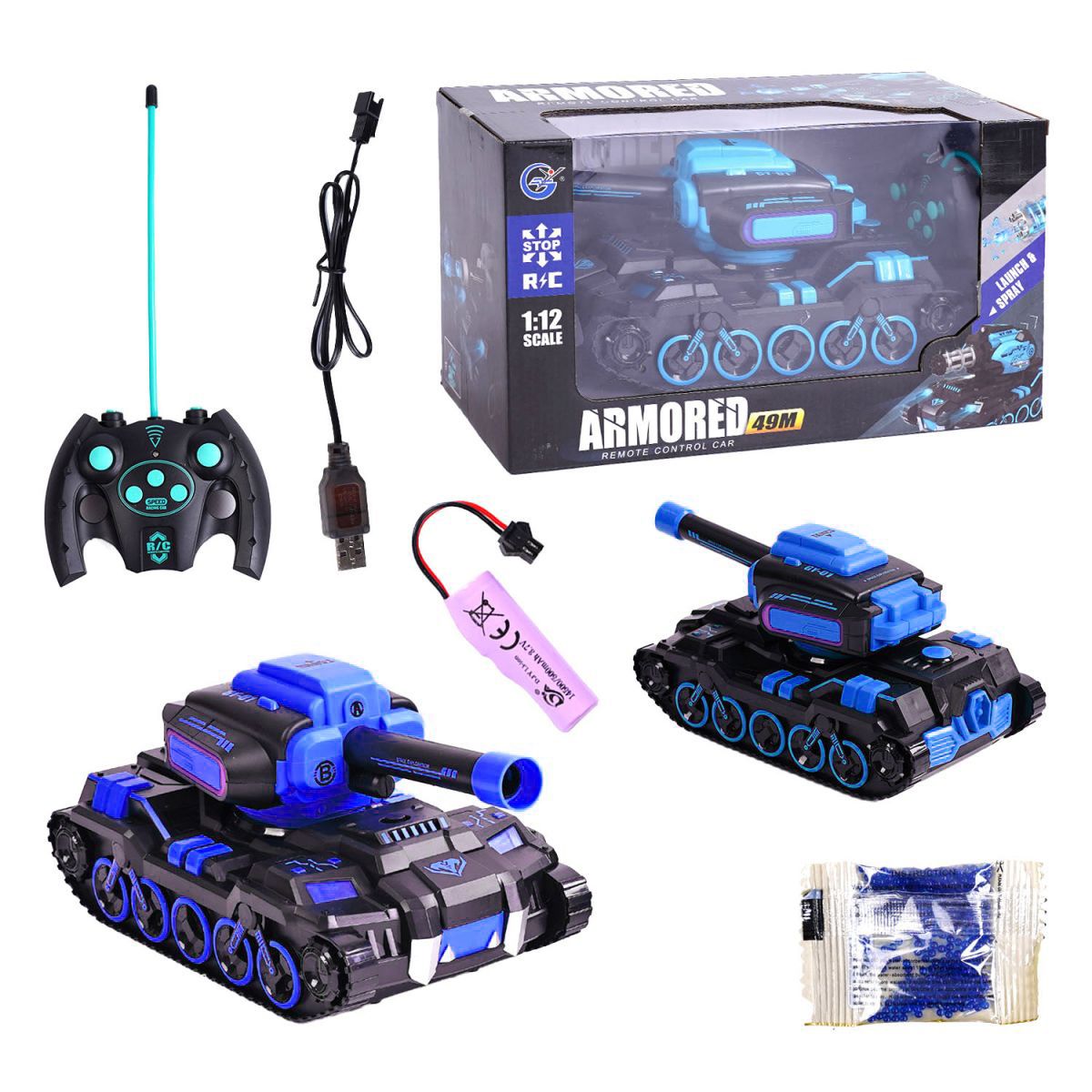 Танк на радіокеруванні "Armored" (блакитний)