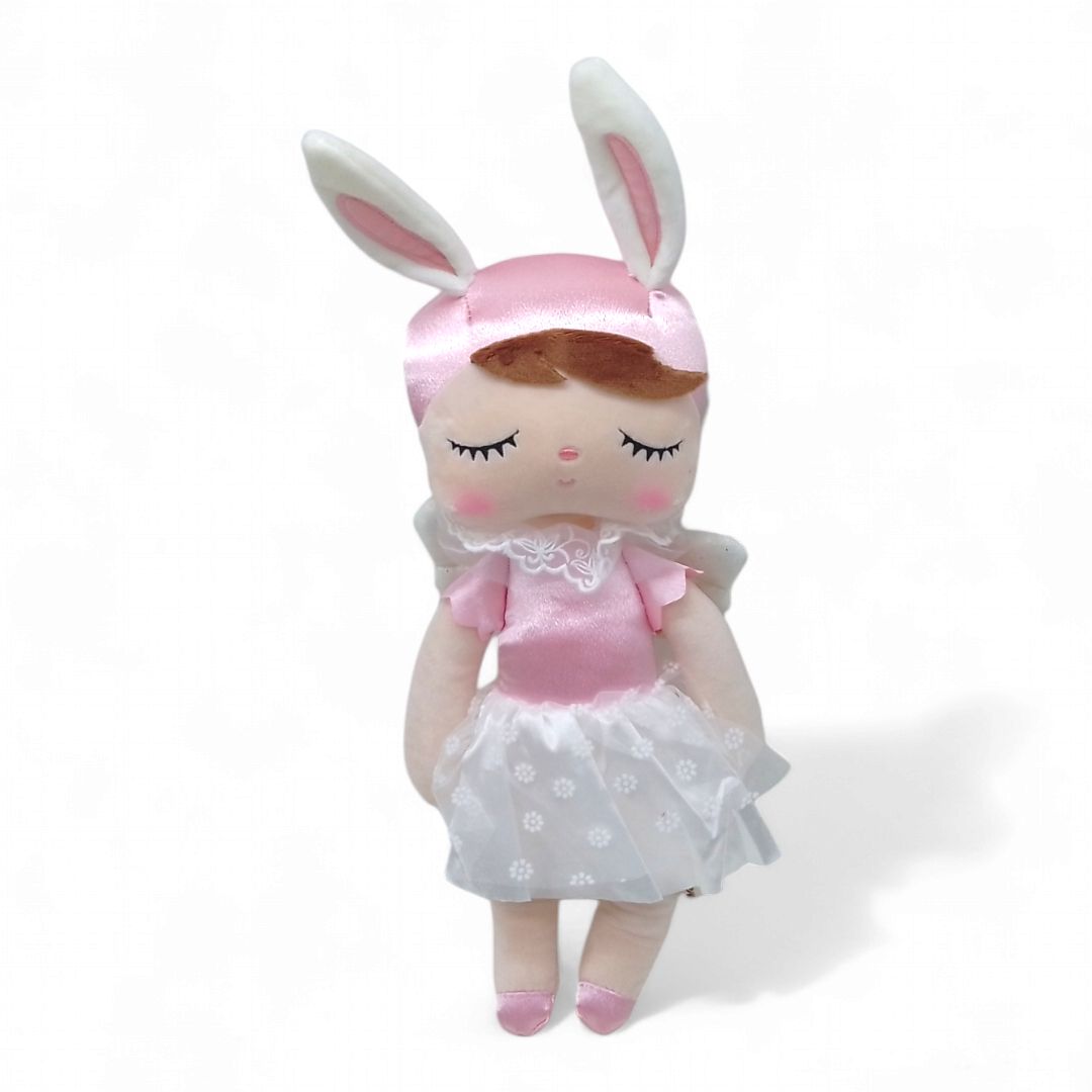 Кукла мягкая "Фея зайчик" (34 см. ), розово-белая