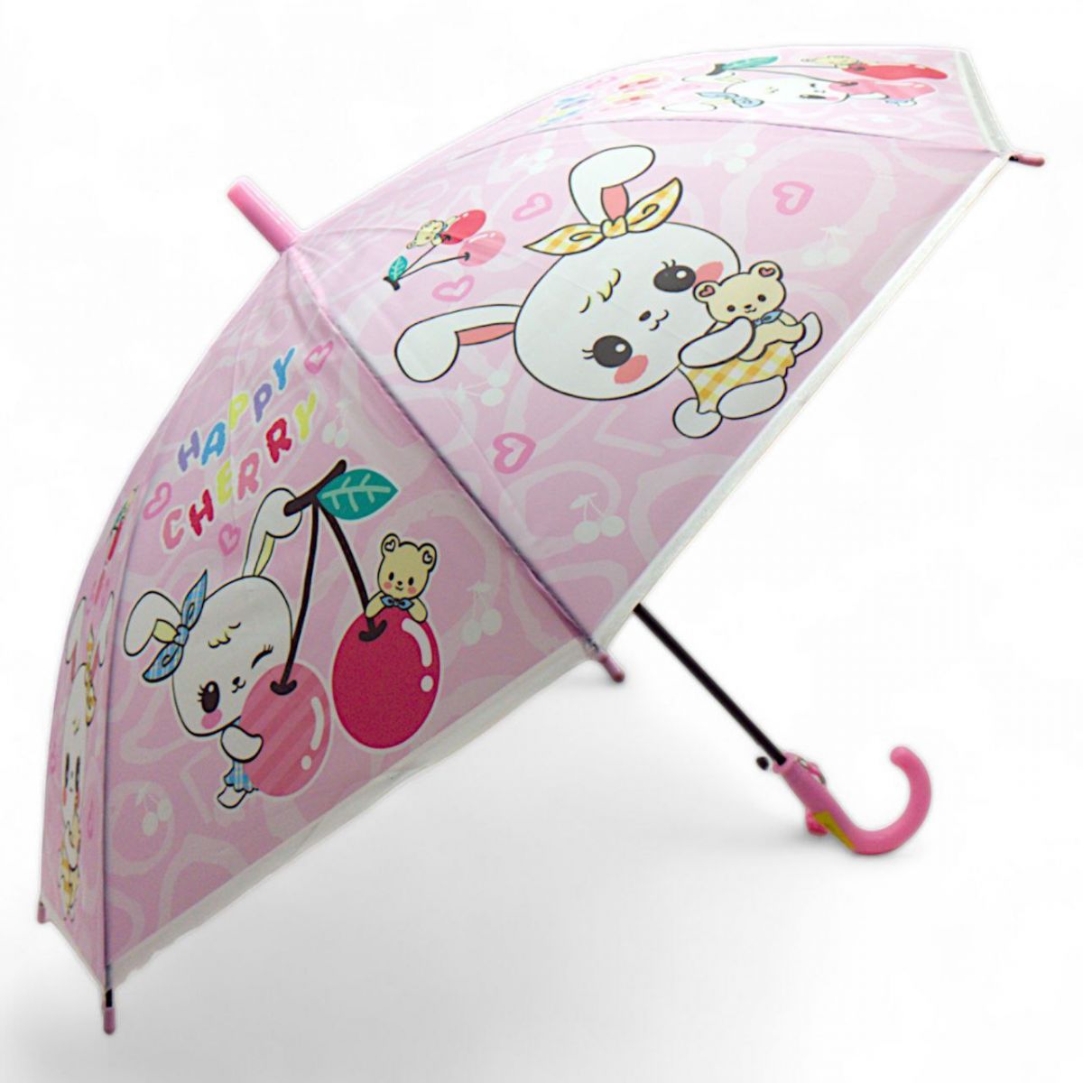 Зонтик детский "Зайчик" (83 см. ), розовый