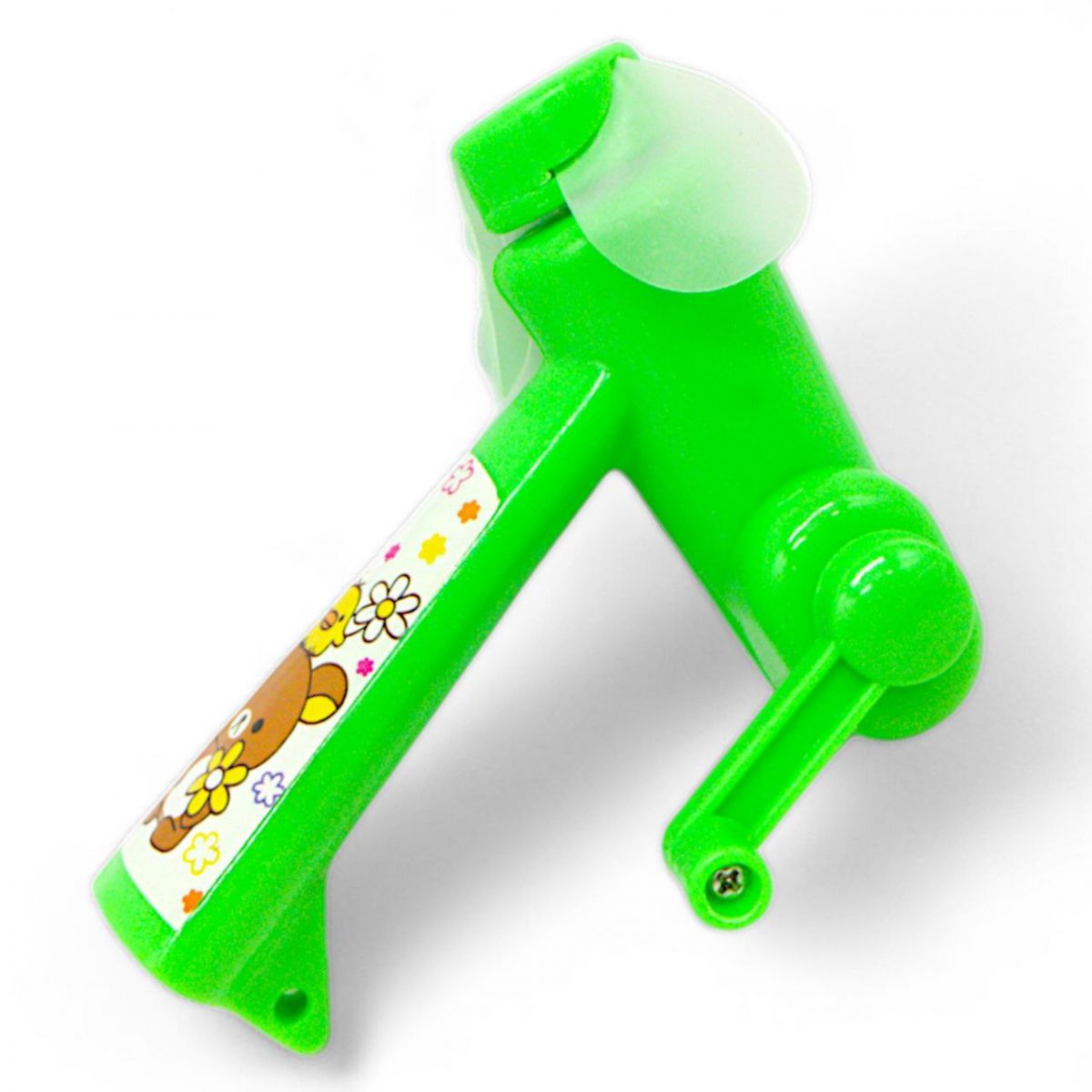 Вентилятор механічний, з ручкою (11 см), зелений