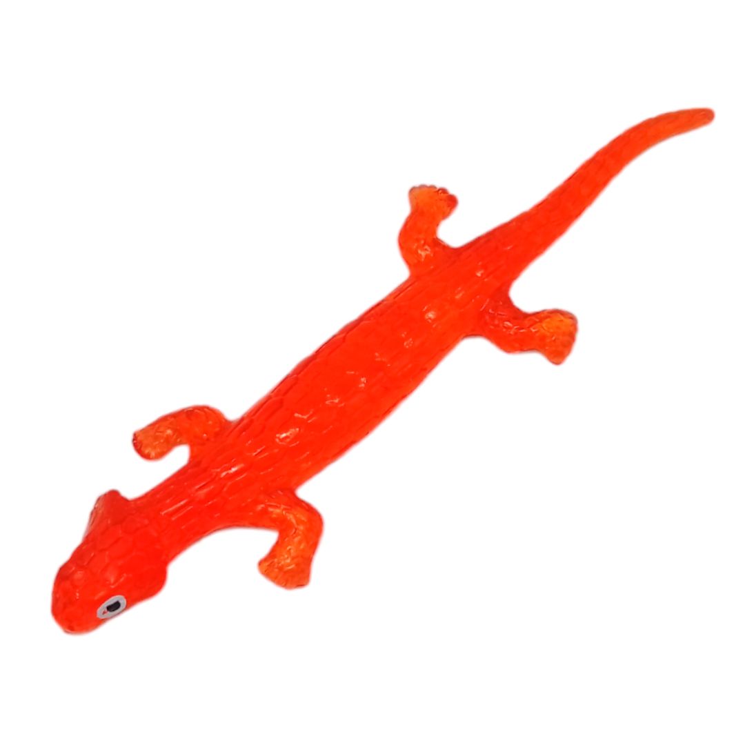 Ящерица-липучка (лизун), 19 см, красный