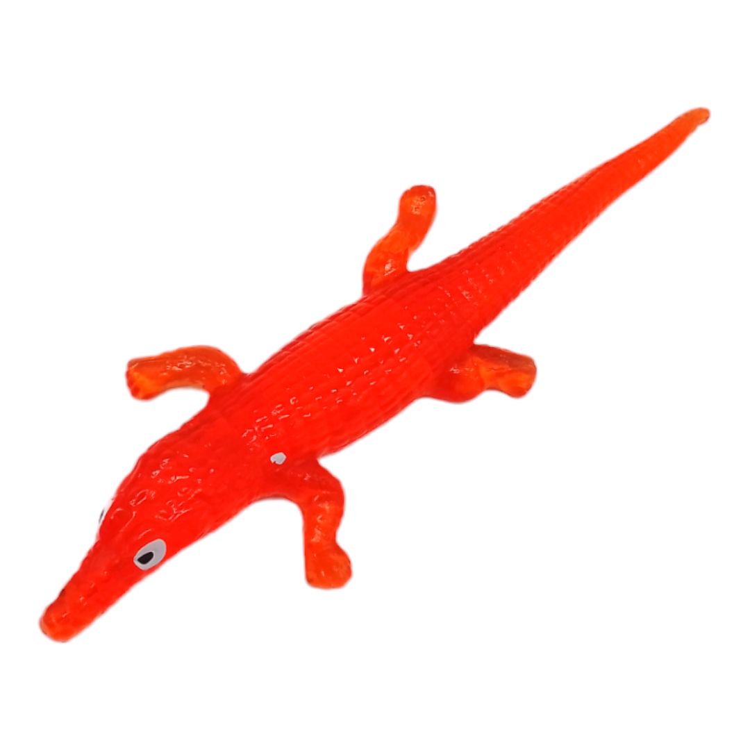 Крокодил-липучка (лизун), 20 см, червоний