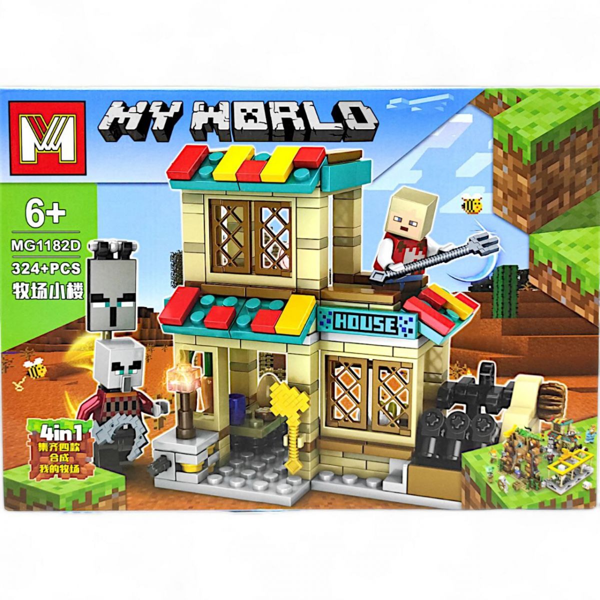 Конструктор "Minecraft", 324+ дет.  (вид D)  фото 1