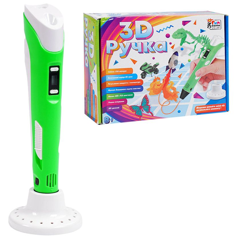 Ручка 3D "4FUN Game Club", USB кабель питания