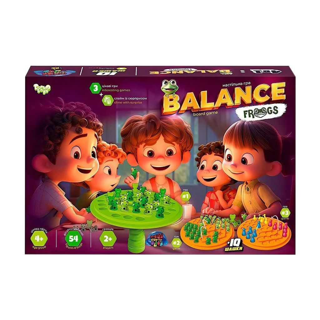 Уценка.  Развивающая настольная игра "Balance Frog", большая Повреджена упаковка