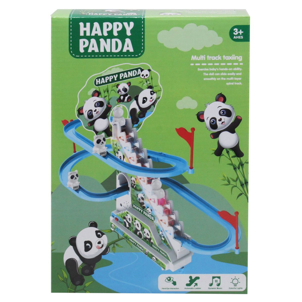 Уценка.  Трек-горка "Happy Panda", свет, музыка - Повреждена упаковка