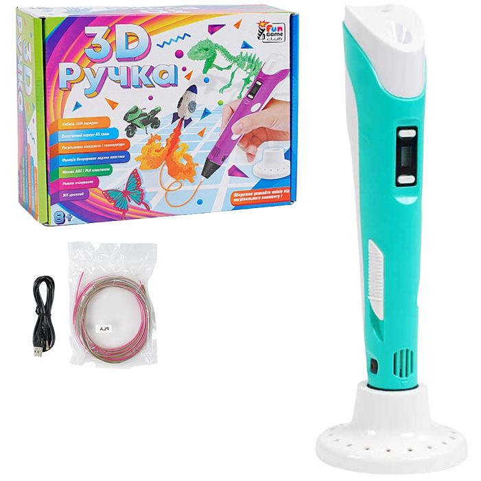 Ручка 3D "4FUN Game Club", USB кабель живлення, в коробці