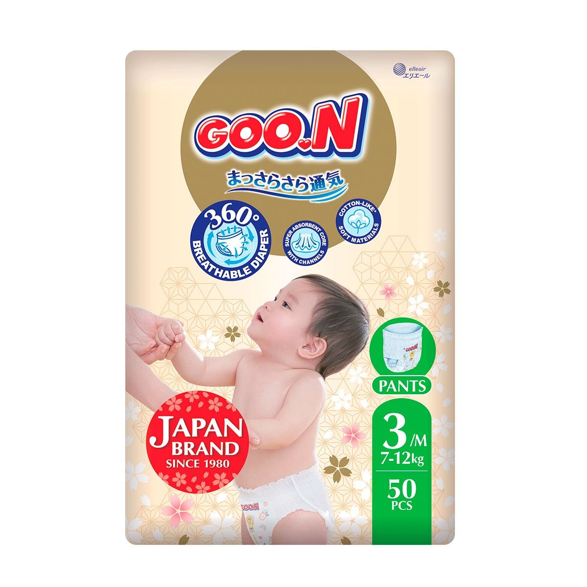 Трусики-підгузки Goo. N Premium Soft (розмір 3(M), 7-12 кг, 50 шт)