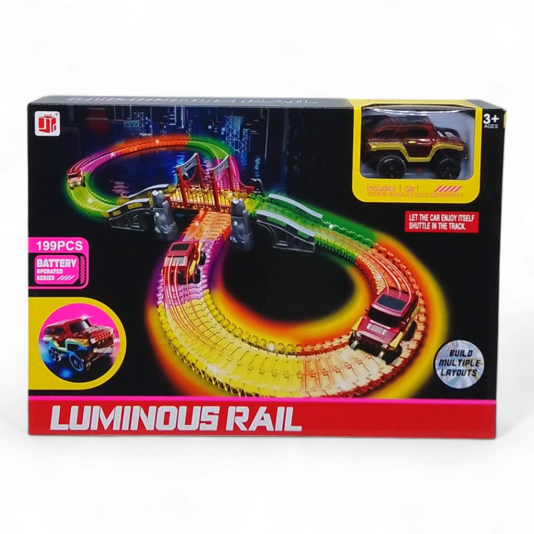 Трек Magic Track Lumimous Rail 199 елементів батар.  світиться в темряві короб.  35,2*7,2*25см