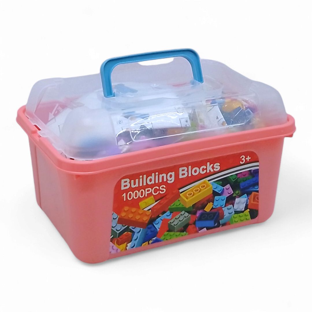 Конструктор пластиковий Building Blocks, 1000 деталей (рожевий)