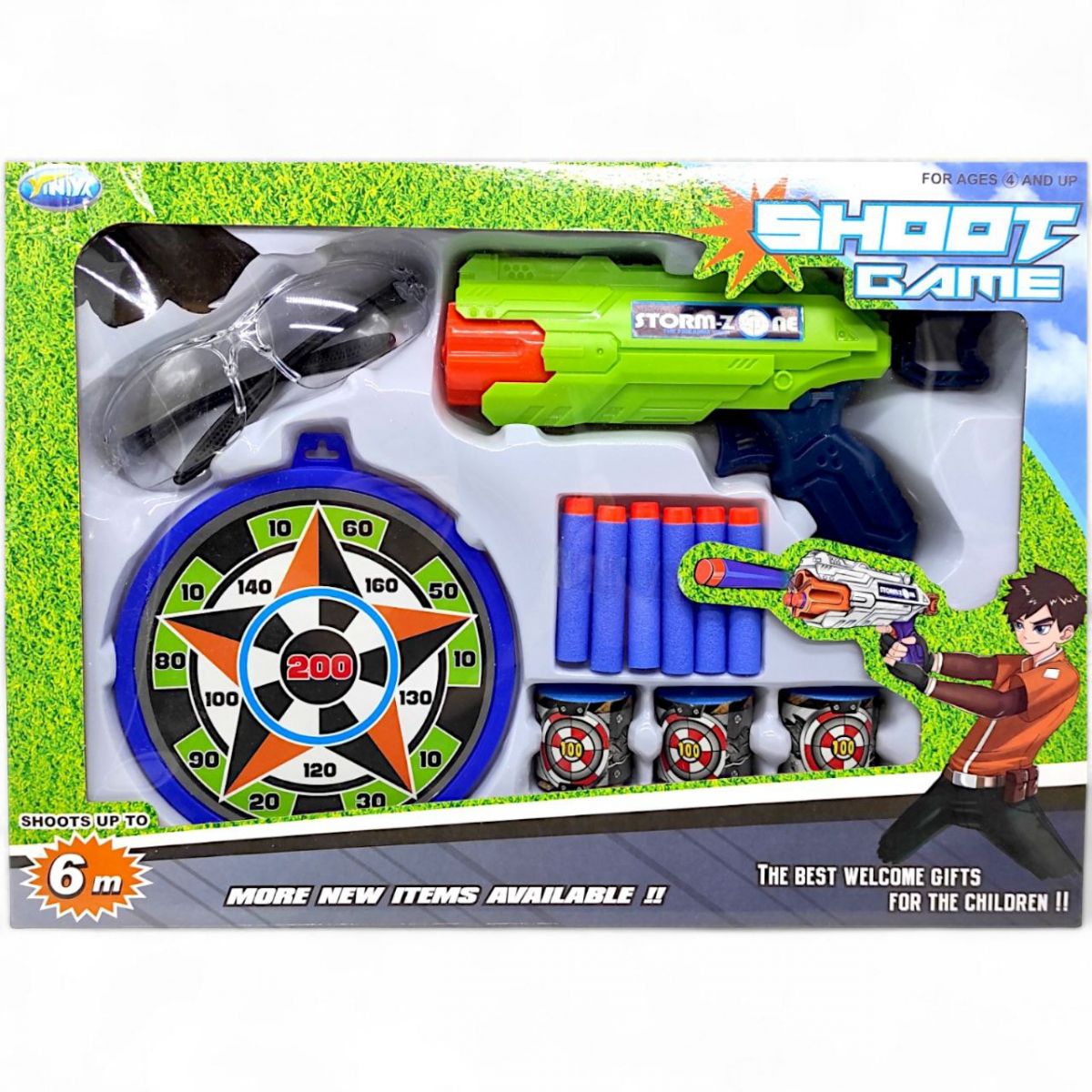 Бластер на поролоновых патронах "Shoot Game" (зеленый)