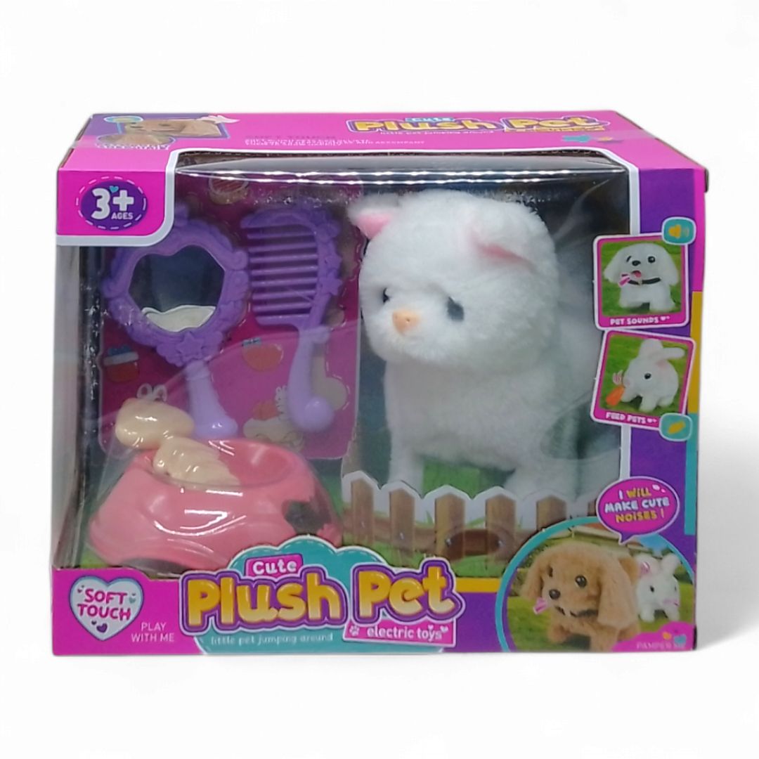 Ігровий набір з тваринкою "Plush Pet.  Котик білий"