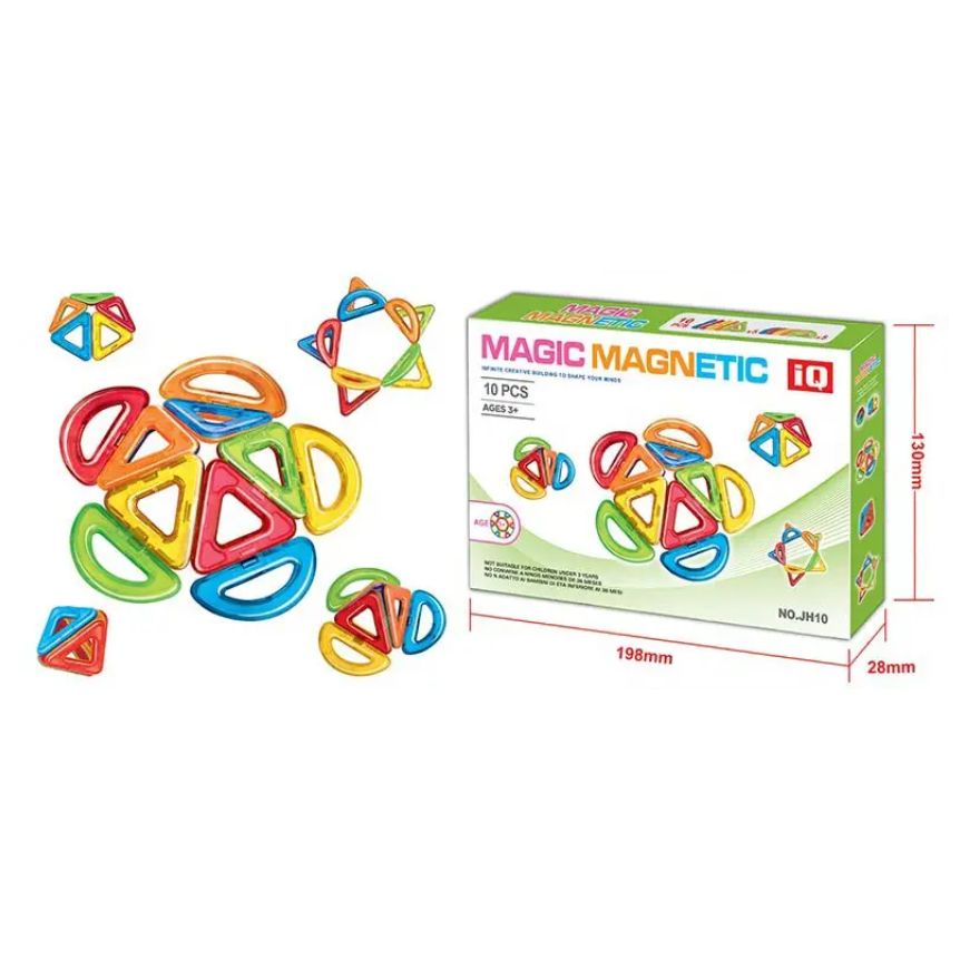 Конструктор магнітний MAGIC MAGNETIC JH10B 10дет. кор. 20*3*13