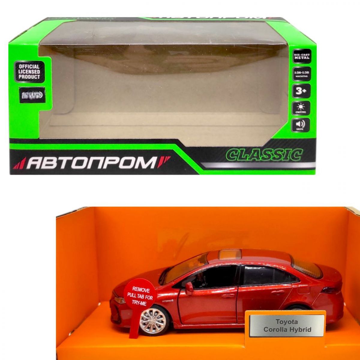 Машинка металева "АВТОПРОМ 1:33 Toyota Corolla Hybrid"  фото 1