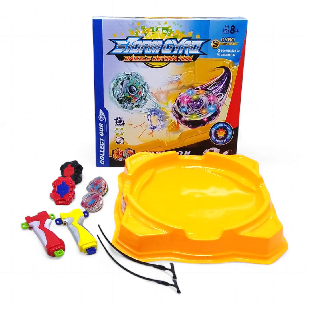 Бейблейд(BeyBlade) набір - арена, 2 дзиги, 2 запускача, металеві утяжчувачі, підсвічування