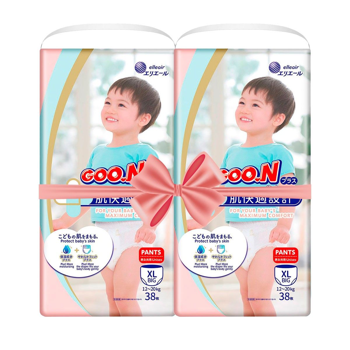 Трусики-підгузки Goo. N Plus для дітей (розмір 5(XL), 12-20 кг, 76шт)