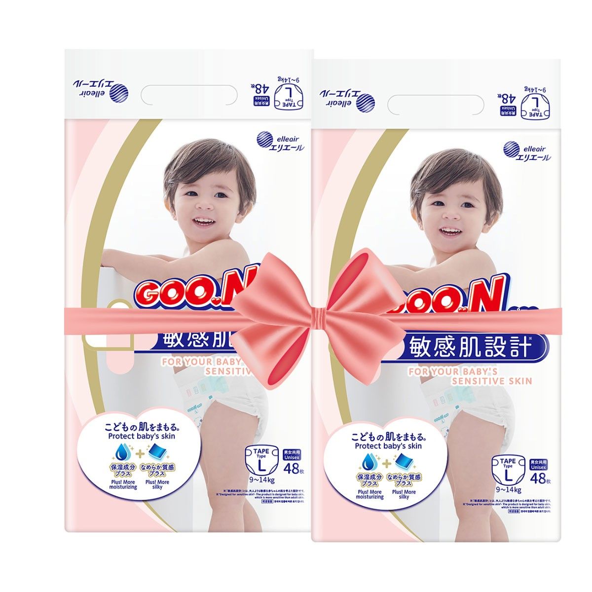 Подгузники Goo. N Plus для детей (размер 4(L), 9-14 кг, 96 шт)