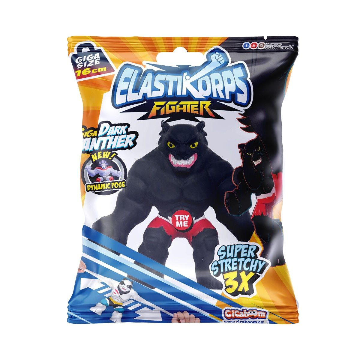 Стретч-игрушка Elastikorps серии «Fighter» – Черная пантера Стретч-игрушка Elastikorps серии «Fighter» – Черная пантера
