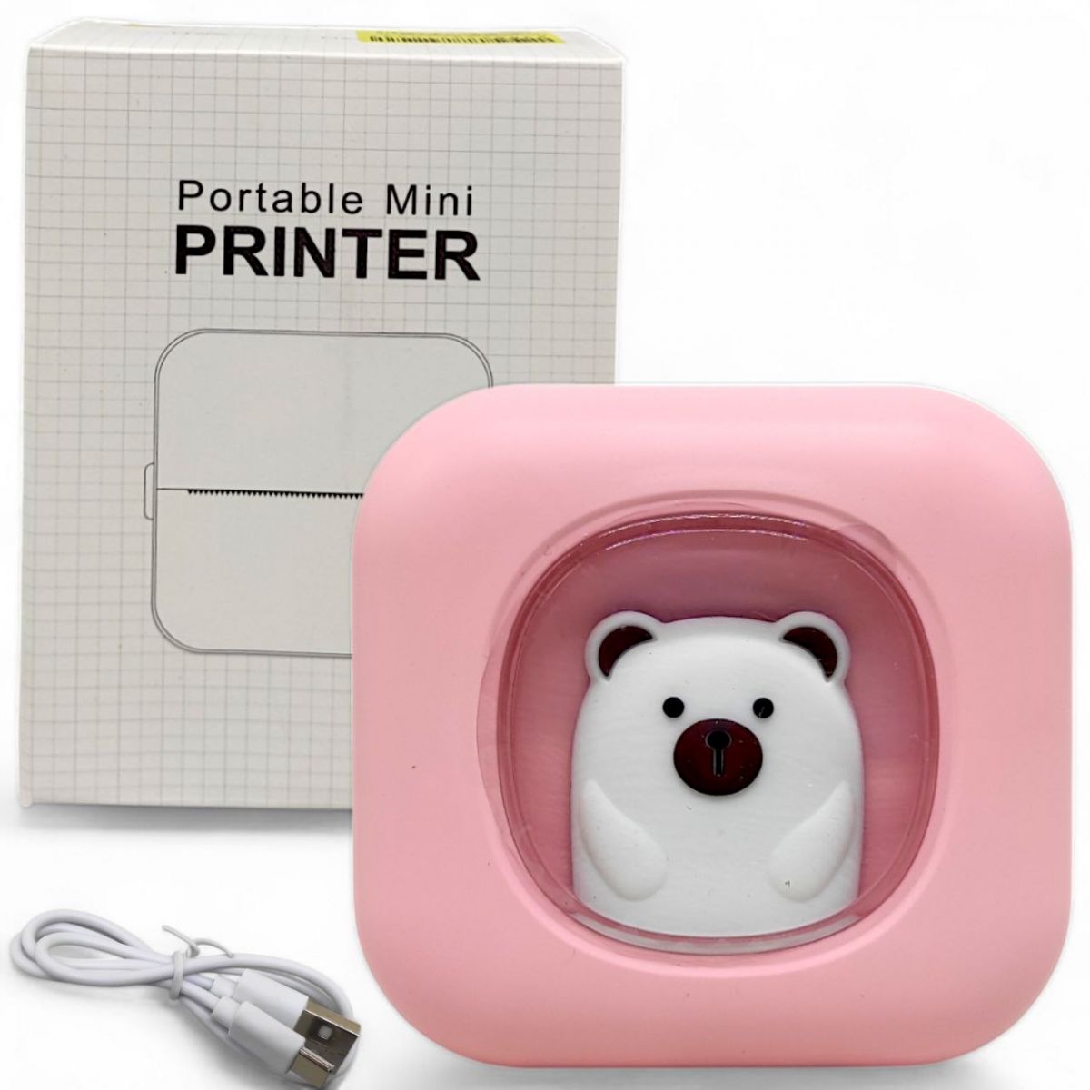 Портативний термопринтер "Portable mini printer" (рожевий)