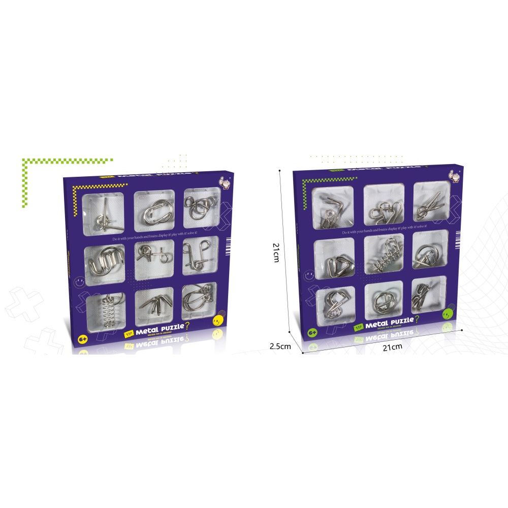 Іграшка "Металеві головоломки", 6шт (мікс видів)  фото 1