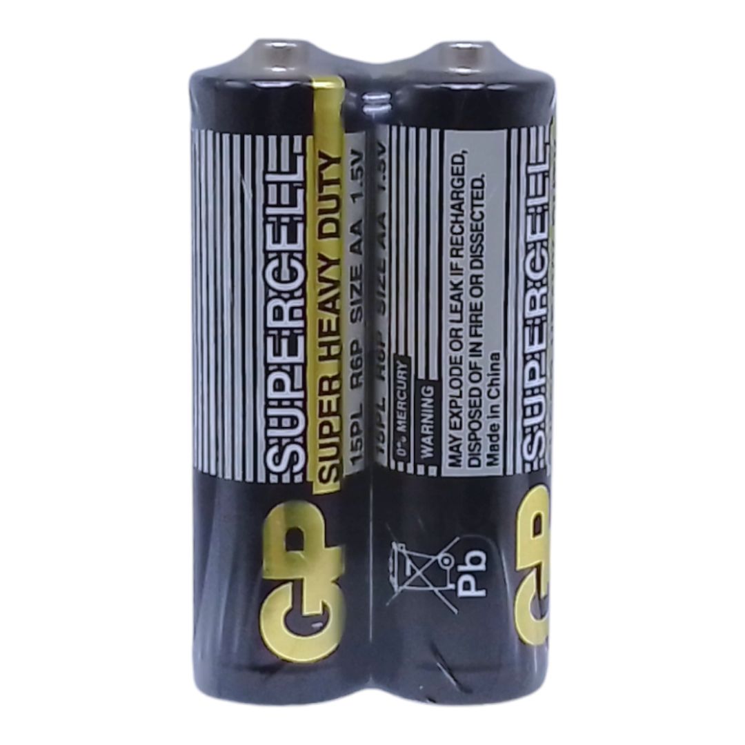 Батарейки GP SUPERCELL 15PL-S2 соляна R6, AA, 2 штуки