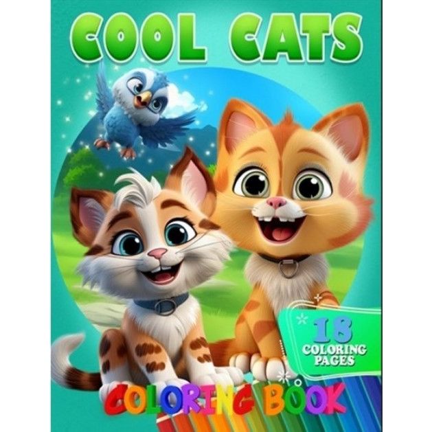 Розмальовка "Cool Cats" 18 малюнків