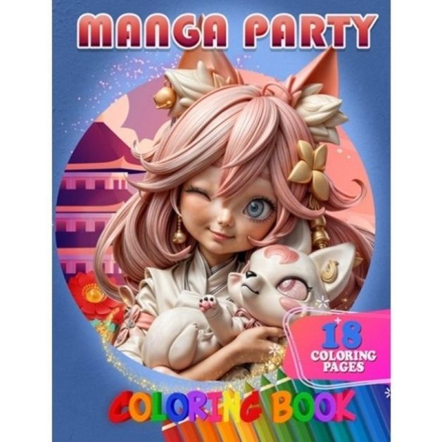 Розмальовка "Manga Party" 18 малюнків