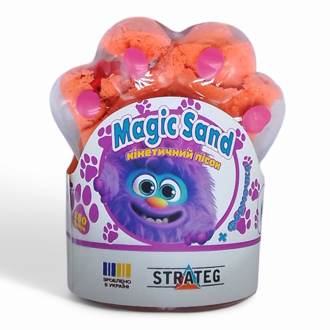 Кинетический песок "Magic Sand.  Лапка", 250 г (оранжевый)