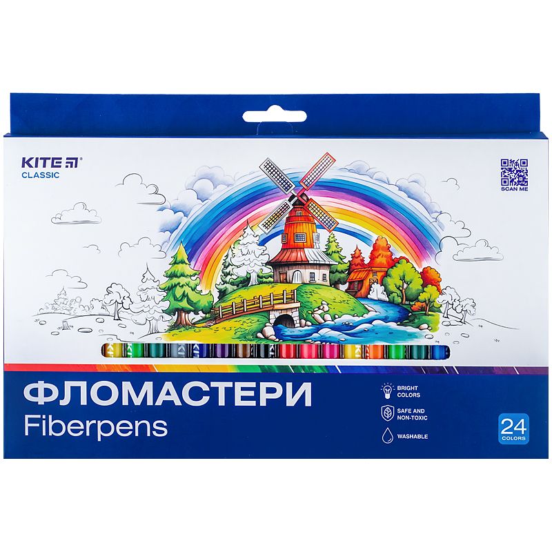 Фломастери, набiр 24 шт.  Kite Classic