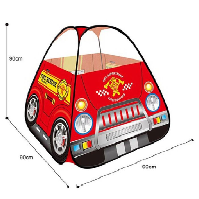 Намет дитячий "Пожежна машина" 90 х 90 х 90 см