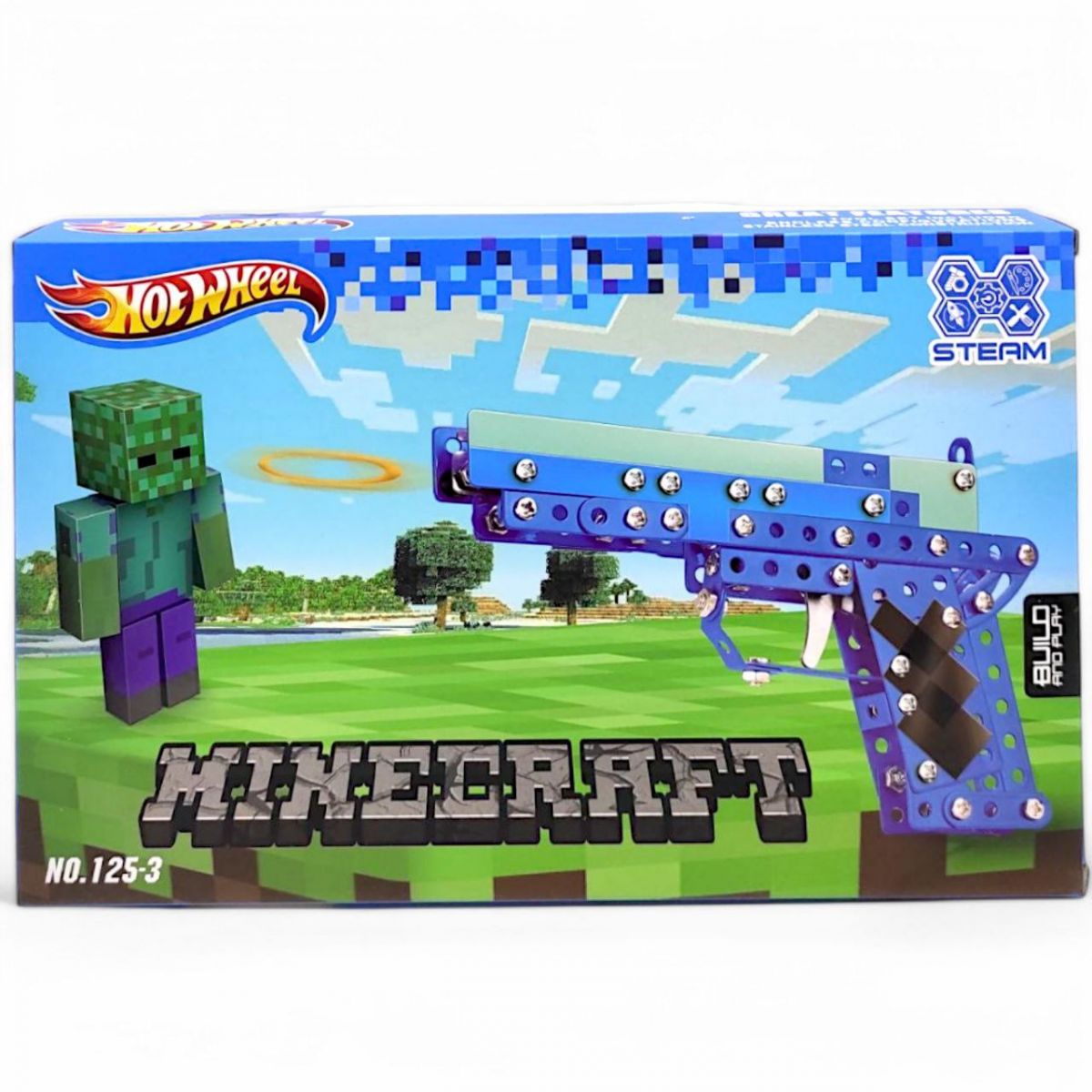 Конструктор металевий “Minecraft/Майнкрафт.  Пістолет-гумкостріл”  фото 1