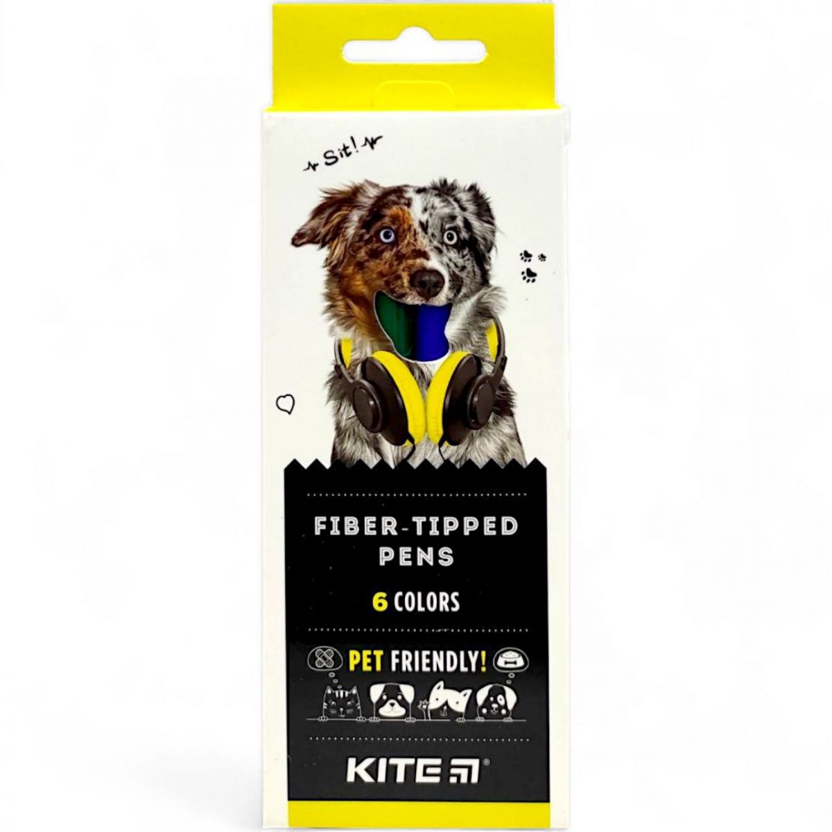 Фломастери, набiр 6 шт. Kite Dogs Фломастери, набiр 6 шт. Kite Dogs