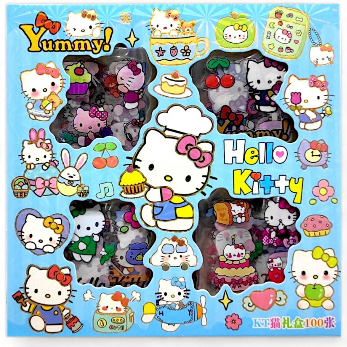 Наліпки "Hello Kitty" (100 листочків 6х6 см з наліпками) вид 1 Наліпки "Hello Kitty" (100 листочків 6х6 см з наліпками) вид 1