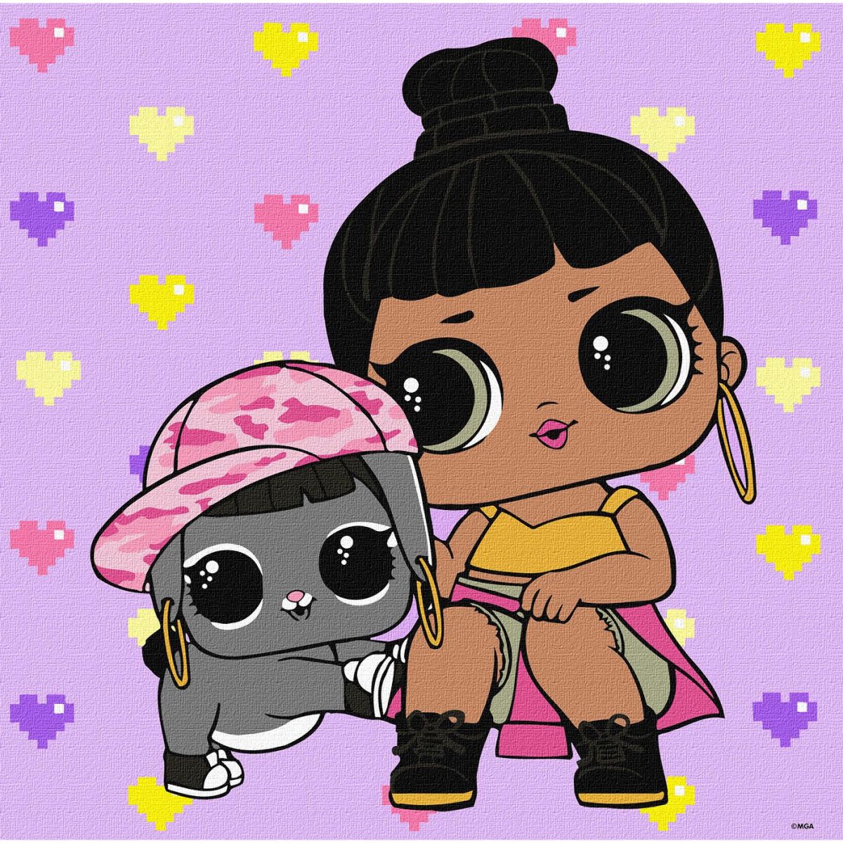 Картина за номерами "L. O. L. Surprise! TroopSurprise Honey Bun With Bunny Hun" 40х40 см Картина за номерами "L. O. L. Surprise! TroopSurprise Honey Bun With Bunny Hun" 40х40 см