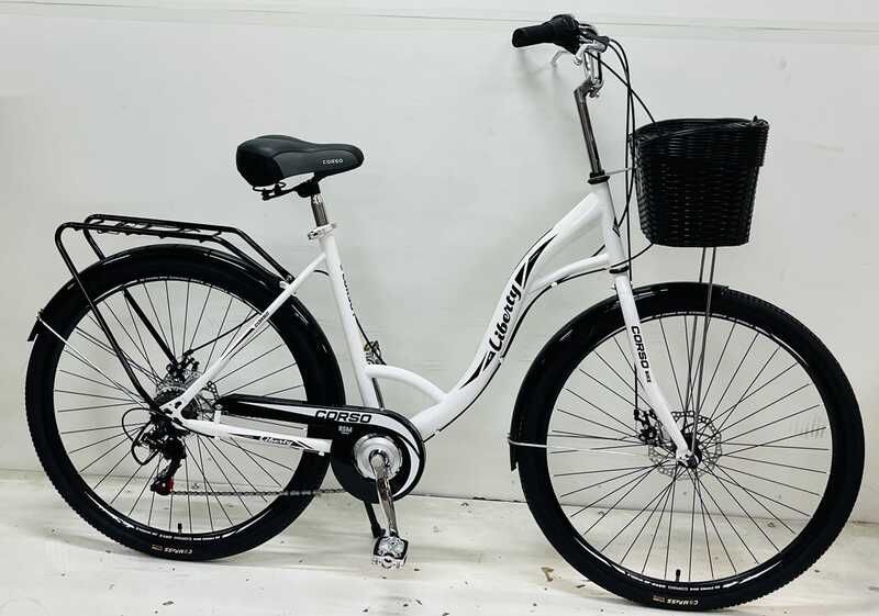 Велосипед міський Corso «Liberty» 28’’ дюймів + КОШИK, сталева рама 20``, 7 швидкостей, корзина, багажник фото 1 Велосипед міський Corso «Liberty» 28’’ дюймів + КОШИK, сталева рама 20``, 7 швидкостей, корзина, багажник фото 1