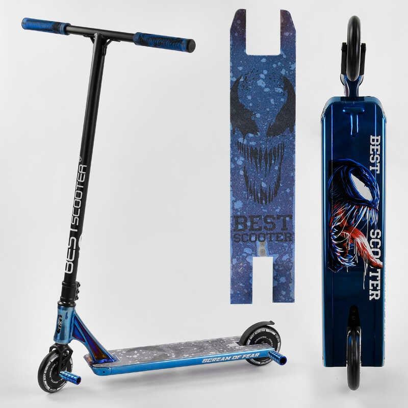 Самокат трюковый "Best Scooter SIMBIOTE" (HIC-система, ПЕГИ, алюминиевый диск и дека, колёса 120мм PU, ширина руля - 57 см) фото 1 Самокат трюковый "Best Scooter SIMBIOTE" (HIC-система, ПЕГИ, алюминиевый диск и дека, колёса 120мм PU, ширина руля - 57 см) фото 1