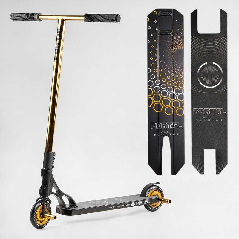 Самокат трюковий "Best Scooter. Portal" (HIC-система, ПЕГИ, алюмінієвий диск та дека, колеса PU, d=120 мм, ширина керма 58 см) фото 1 Самокат трюковий "Best Scooter. Portal" (HIC-система, ПЕГИ, алюмінієвий диск та дека, колеса PU, d=120 мм, ширина керма 58 см) фото 1