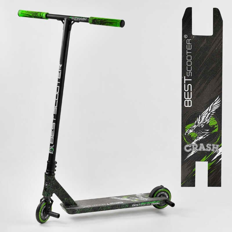 Самокат трюковий "Best Scooter. CRASH" (HIC-система, ПЕГІ, алюмінієвий диск і дека, колеса 110 мм PU, ширина керма - 57 см, в коробці) фото 1 Самокат трюковий "Best Scooter. CRASH" (HIC-система, ПЕГІ, алюмінієвий диск і дека, колеса 110 мм PU, ширина керма - 57 см, в коробці) фото 1