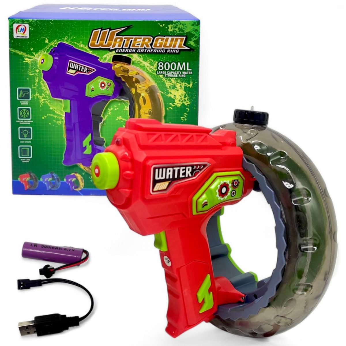 Водний пістолет "Water gun" (червоний) фото 1 Водний пістолет "Water gun" (червоний) фото 1