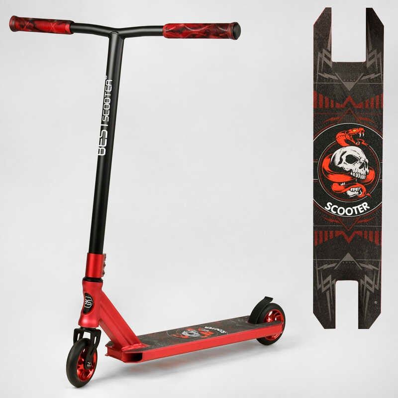 Самокат трюковий "Best Scooter" (HIC-система, ПЕГИ, алюмінієвий диск та дека, АНОДОВАНЕ ФАРБУВАННЯ, колеса PU, d=110 мм, ширина керма – 58 см) фото 1 Самокат трюковий "Best Scooter" (HIC-система, ПЕГИ, алюмінієвий диск та дека, АНОДОВАНЕ ФАРБУВАННЯ, колеса PU, d=110 мм, ширина керма – 58 см) фото 1