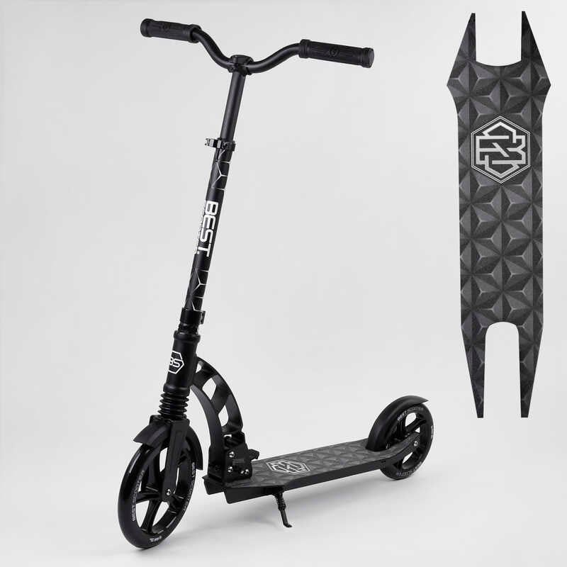 Самокат двоколісний "Best Scooter" (колеса PU, d переднього колеса - 23 см, d заднього колеса - 18 см, 1 амортизатор) фото 1 Самокат двоколісний "Best Scooter" (колеса PU, d переднього колеса - 23 см, d заднього колеса - 18 см, 1 амортизатор) фото 1