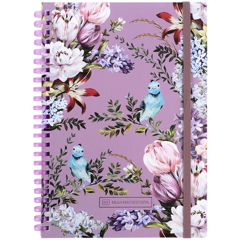 Блокнот на спіралі карт. обк. , А5,80 арк, кл. , OS, Blue birds фото 1 Блокнот на спіралі карт. обк. , А5,80 арк, кл. , OS, Blue birds фото 1