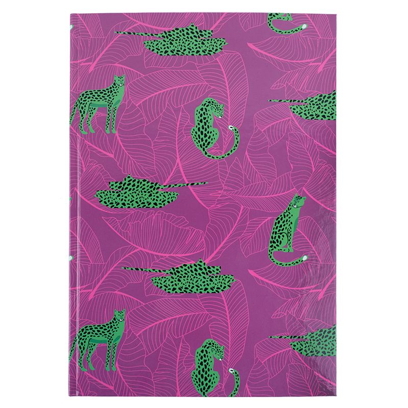 Книга записна А4, 96арк. , кліт. , Leopard, рожева фото 1 Книга записна А4, 96арк. , кліт. , Leopard, рожева фото 1
