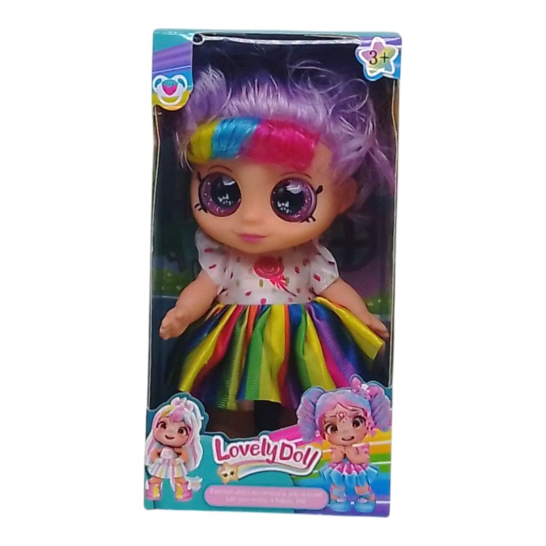 Лялька "Lovely Doll", 22 см, підсвічування, весела пісенька (бузкова) фото 1 Лялька "Lovely Doll", 22 см, підсвічування, весела пісенька (бузкова) фото 1