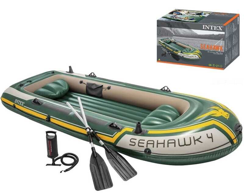 Чотиримісний надувний човен "Seahawk" 4Set, 351х145см, (весла, ручний насос) 3-х камерний фото 1 Чотиримісний надувний човен "Seahawk" 4Set, 351х145см, (весла, ручний насос) 3-х камерний фото 1