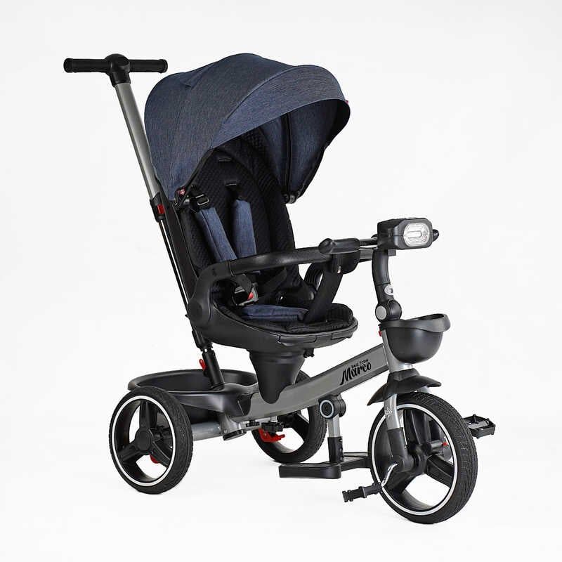 Велосипед "BestTrike Marco" (поворотне сидіння, складне кермо, колеса з прогумованим PU, кошик, телескопічна ручка, фара музична) фото 1 Велосипед "BestTrike Marco" (поворотне сидіння, складне кермо, колеса з прогумованим PU, кошик, телескопічна ручка, фара музична) фото 1